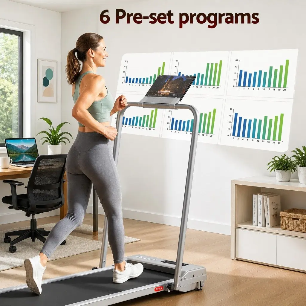 Walking Pad Treadmill Under Desk Home Gym 90cm x 38cm Silver