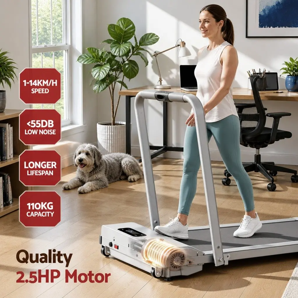 Walking Pad Treadmill Under Desk Home Gym 90cm x 38cm Silver