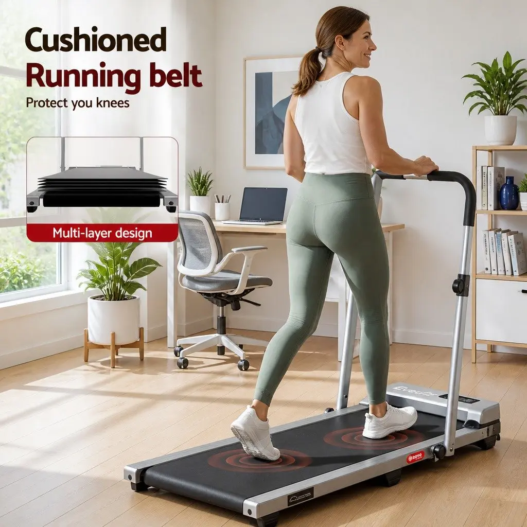 Walking Pad Treadmill Under Desk Home Gym 90cm x 38cm Silver