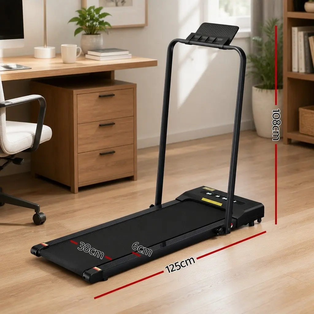 Electric Walking Pad Treadmill Foldable Under Desk Home Fitness 380mm Black