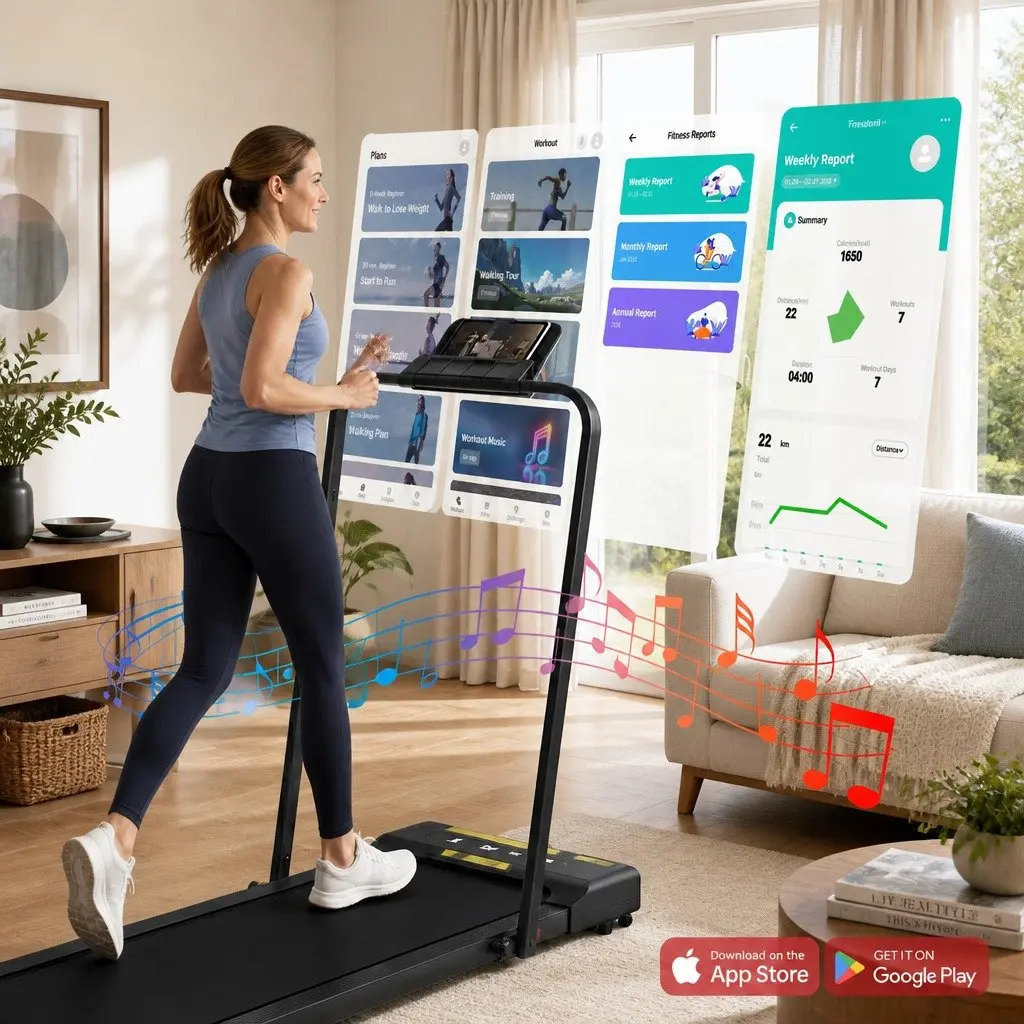 Electric Walking Pad Treadmill Foldable Under Desk Home Fitness 380mm Black
