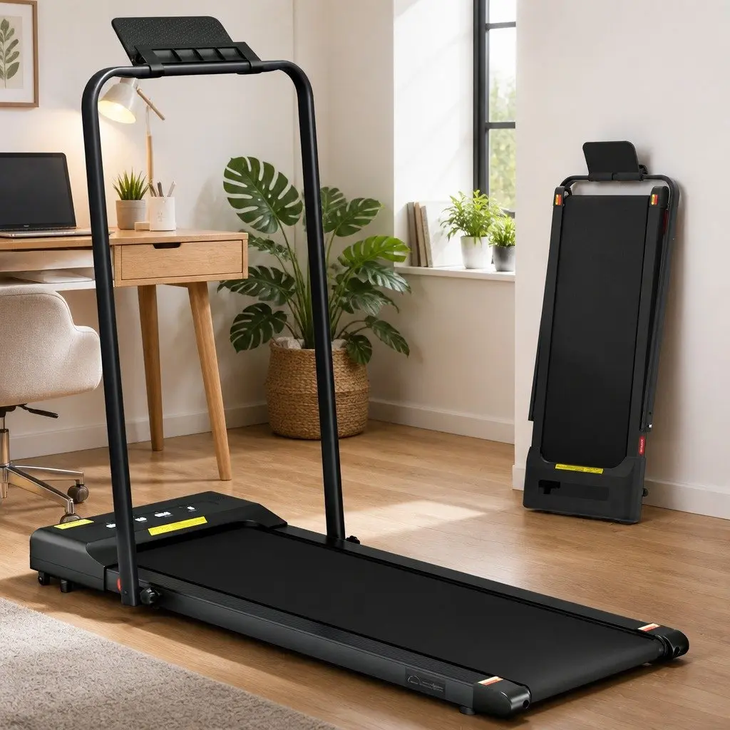 Electric Walking Pad Treadmill Foldable Under Desk Home Fitness 380mm Black