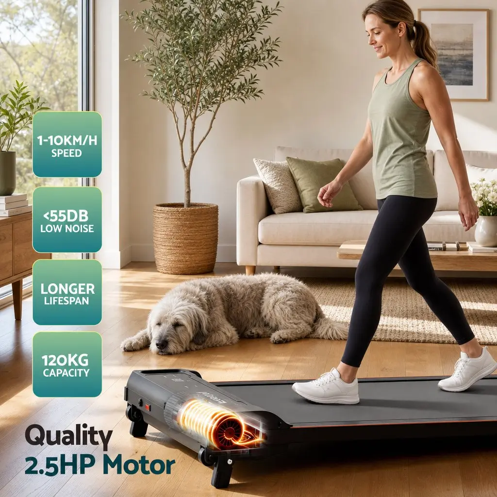 3 in 1 Walking Pad Treadmill 12% Incline Under Desk Home Gym Cardio Machine