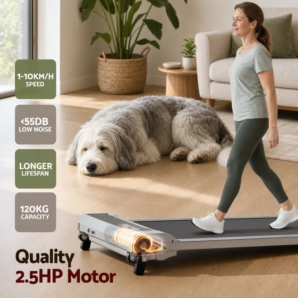 3 in 1 Treadmill Under Desk Home Gym Exercise Machine Compact Size