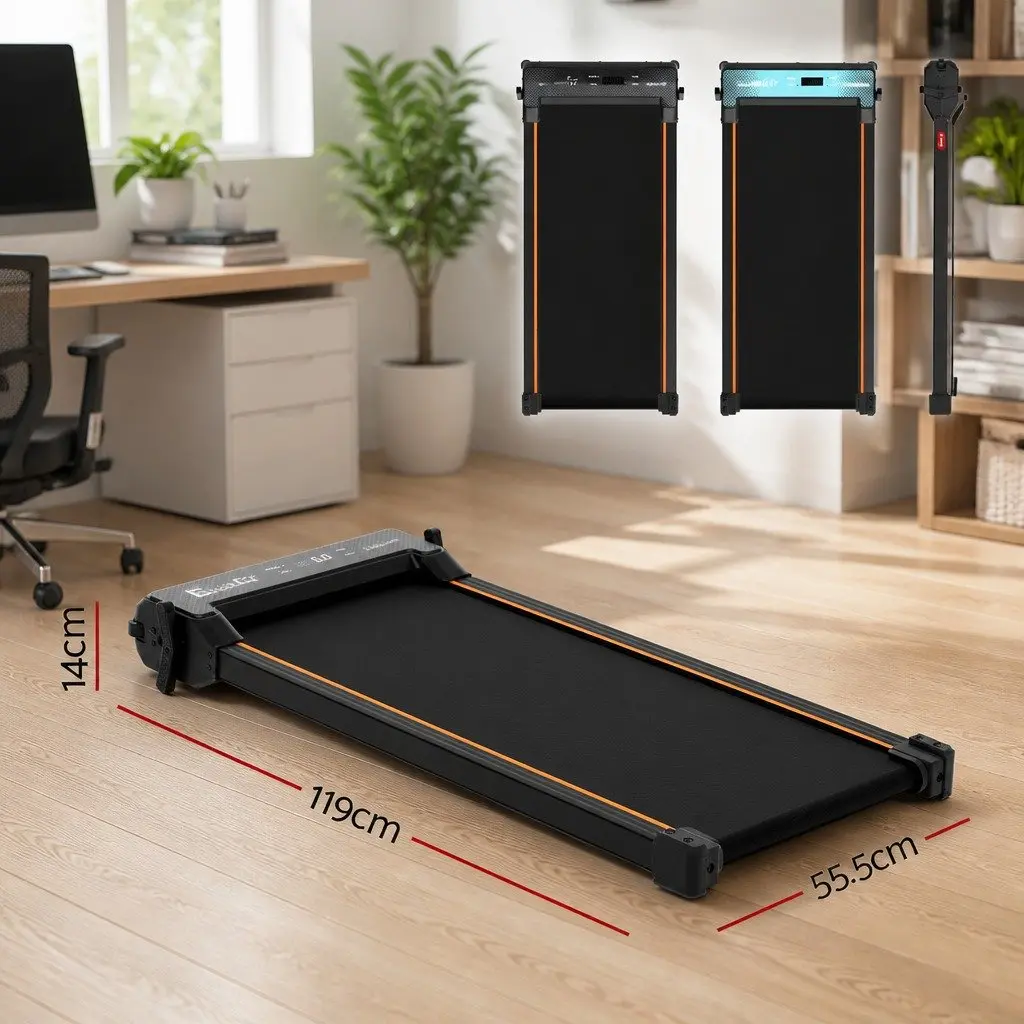 Walking Pad Treadmill Under Desk Dual-Sided with Foot Massage Home Gym 119 x 55.5 x 14 cm