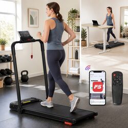 Compact Black Electric Treadmill with 3-Level Incline Specs