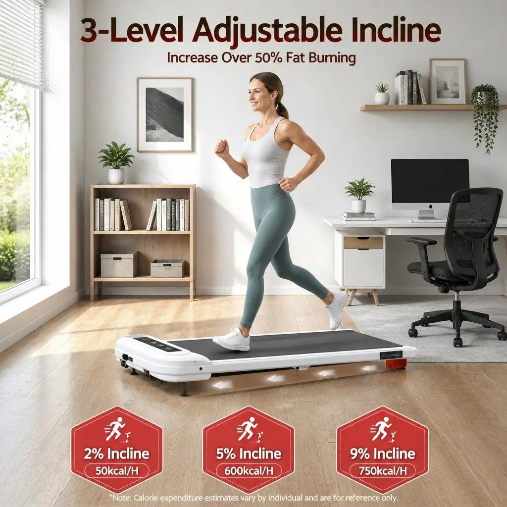Electric Walking Treadmill with Remote Control and Bluetooth