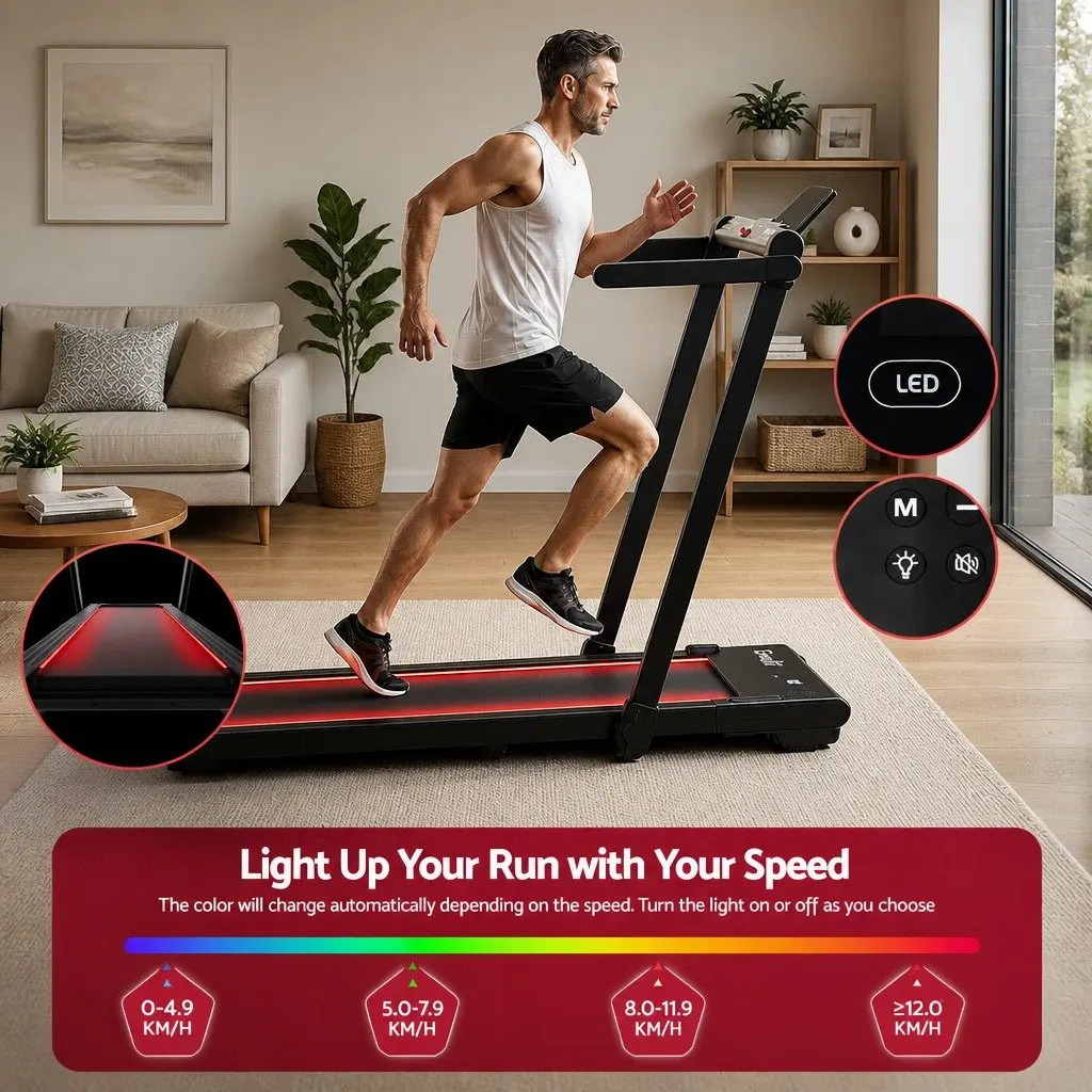 3-in-1 Walking Pad Treadmill Under Desk Home Gym 40cm Belt