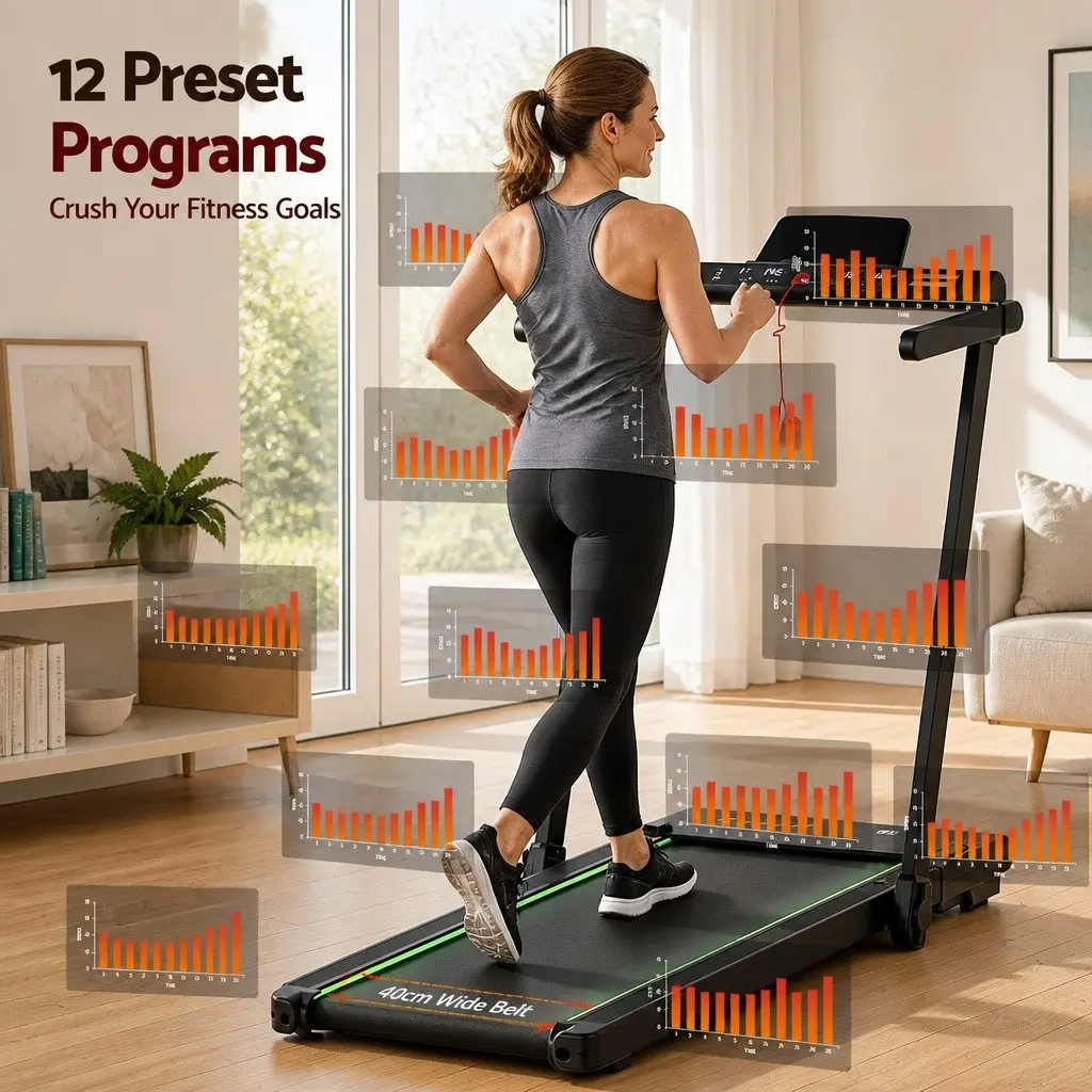 3-in-1 Walking Pad Treadmill Under Desk Home Gym 40cm Belt