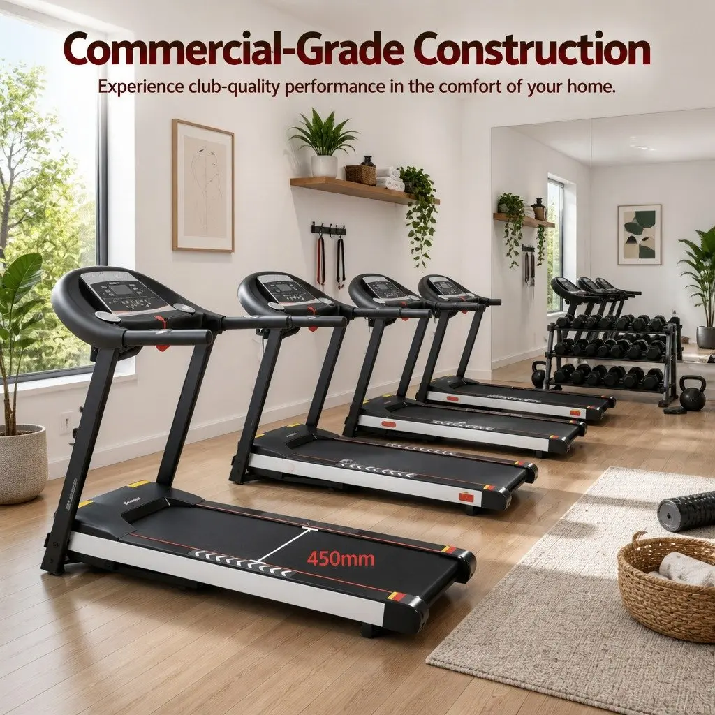 Electric Treadmill Home Gym Fitness Machine with Massager Sit-up Bar Dumbbells