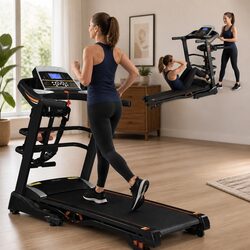Electric Treadmill with 12 Programs and 150kg Capacity