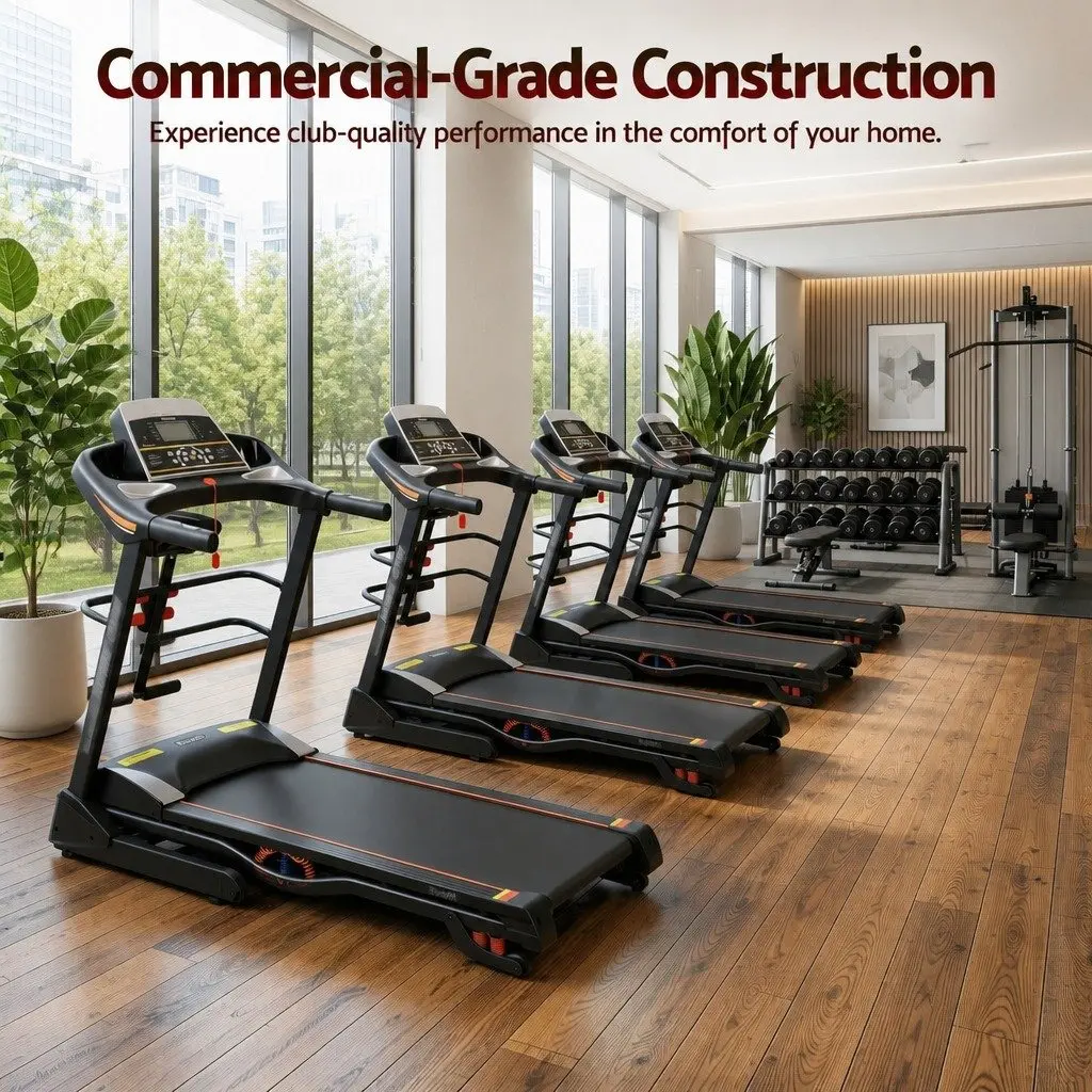 Electric Treadmill with 12 Programs and 150kg Capacity