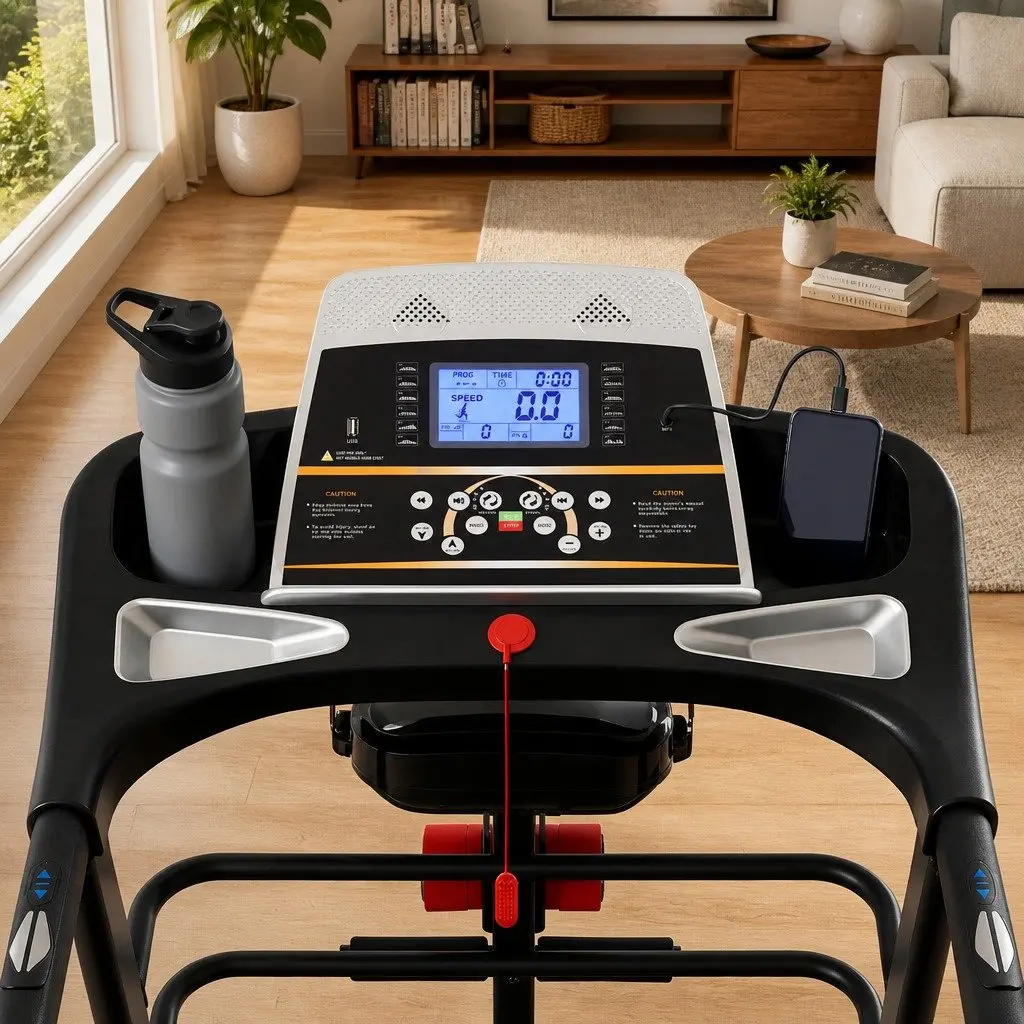 Electric Treadmill with 12 Programs and 150kg Capacity