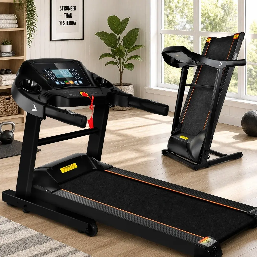 Electric Treadmill Home Gym Fitness Machine Foldable 12 Programs 12 Speed Levels