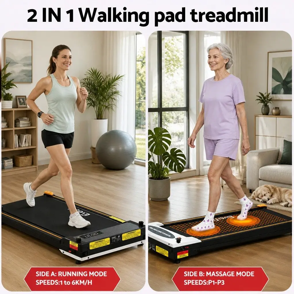 Walking Pad Treadmill with 380mm Running Belt and Massage