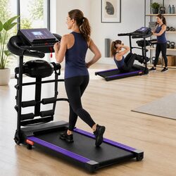 Electric Treadmill Specifications: 121.5cm x 52cm x 110cm, 120kg Capacity
