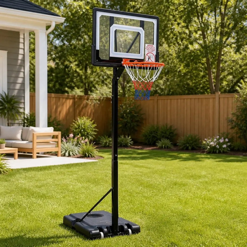 Basketball Hoop Stand with Adjustable Height and Durable Build