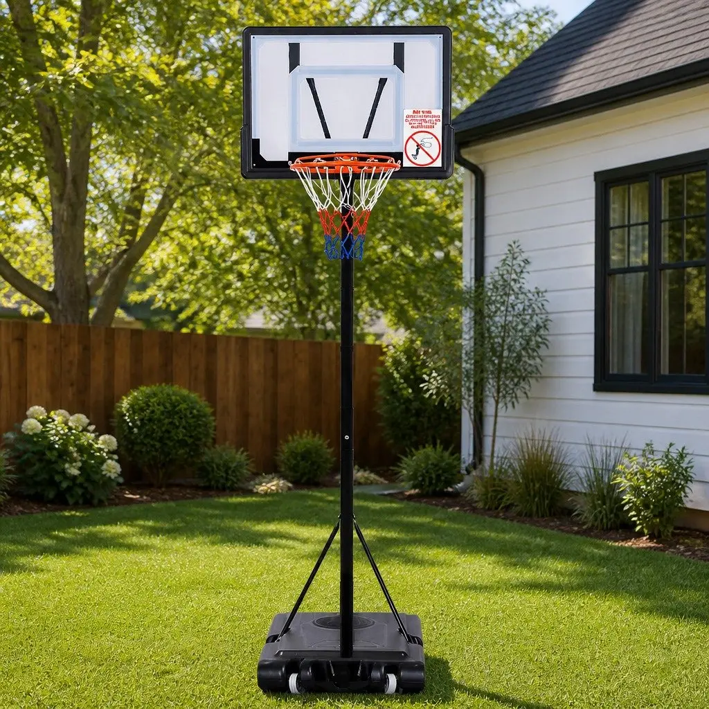 Basketball Hoop Stand with Adjustable Height and Durable Build