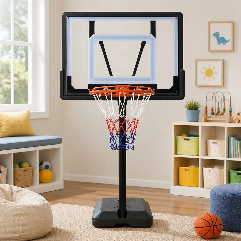 Basketball Hoop Stand with Adjustable Height and Durable Build