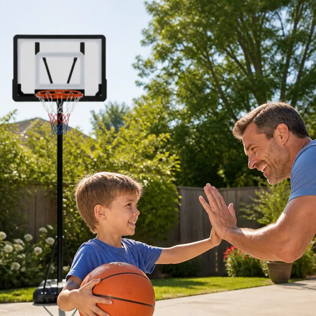 Basketball Hoop Stand with Adjustable Height and Durable Build