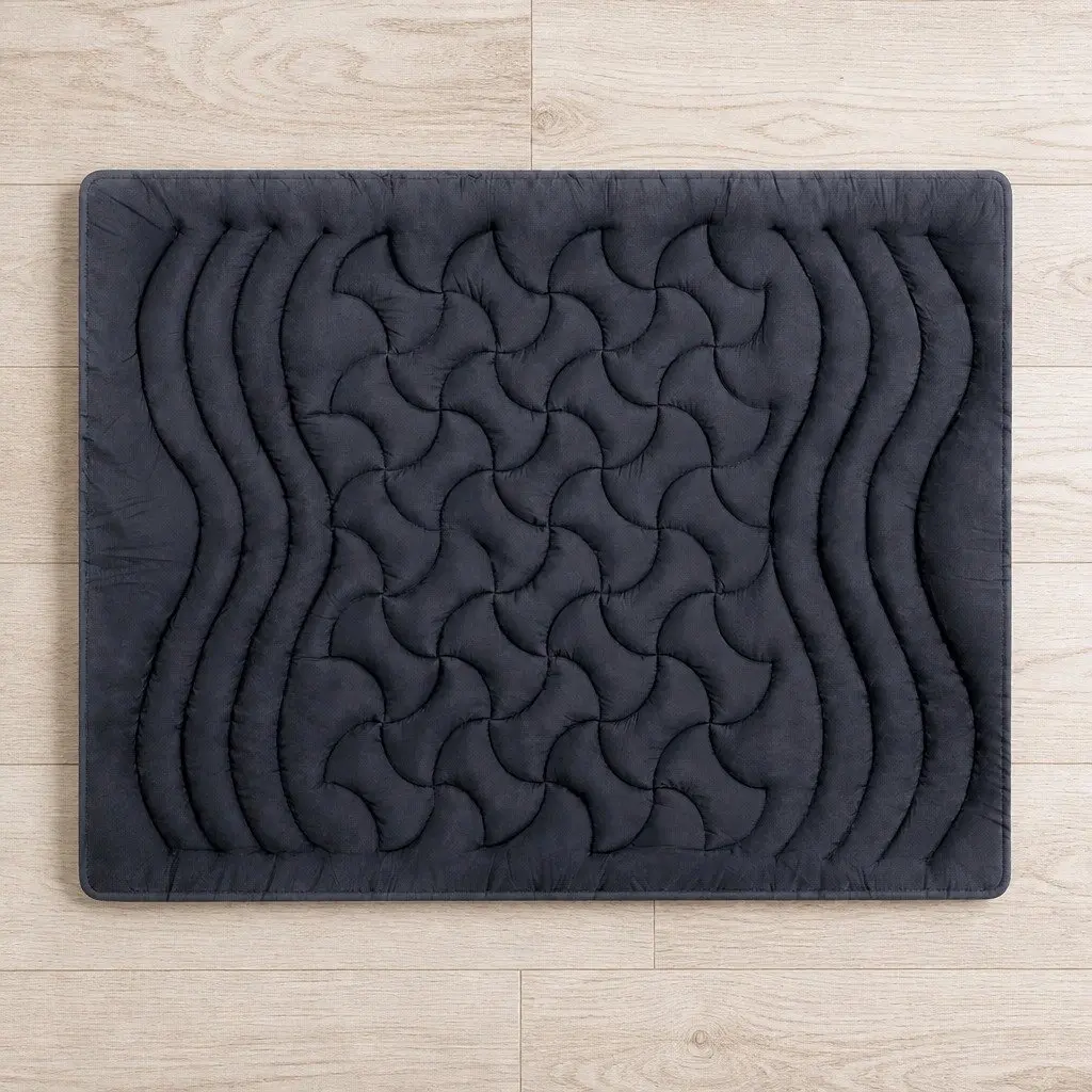 Queen Mattress Topper for Sleep Comfort 3-Zone 1000GSM Charcoal Deep Pocket 45cm