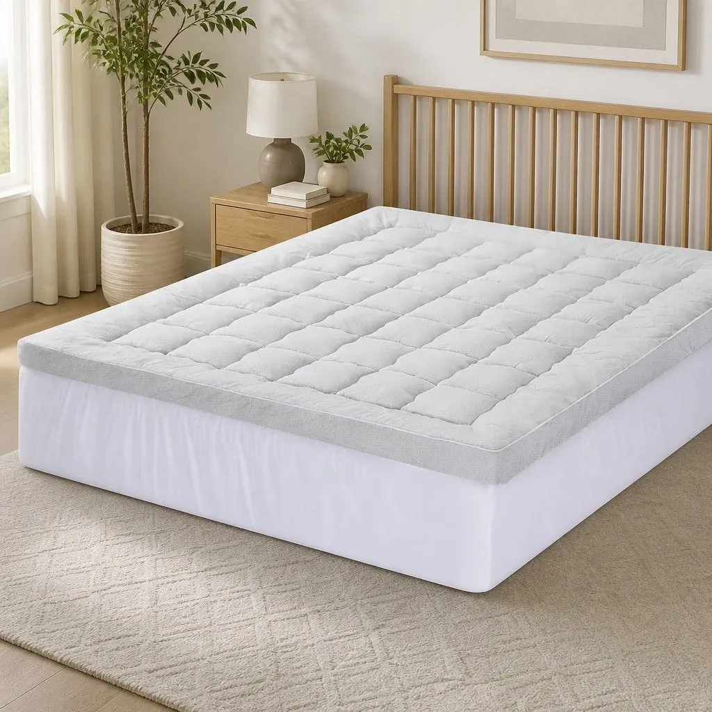 Mattress Topper King Size 11cm Thick Bamboo Pad Pressure Relief Washable