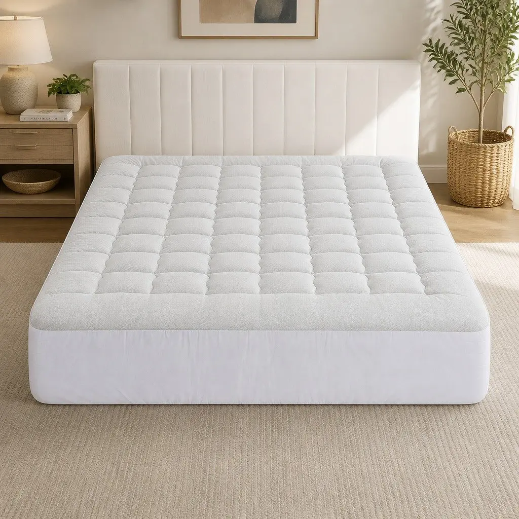Mattress Topper King Size 11cm Thick Bamboo Pad Pressure Relief Washable