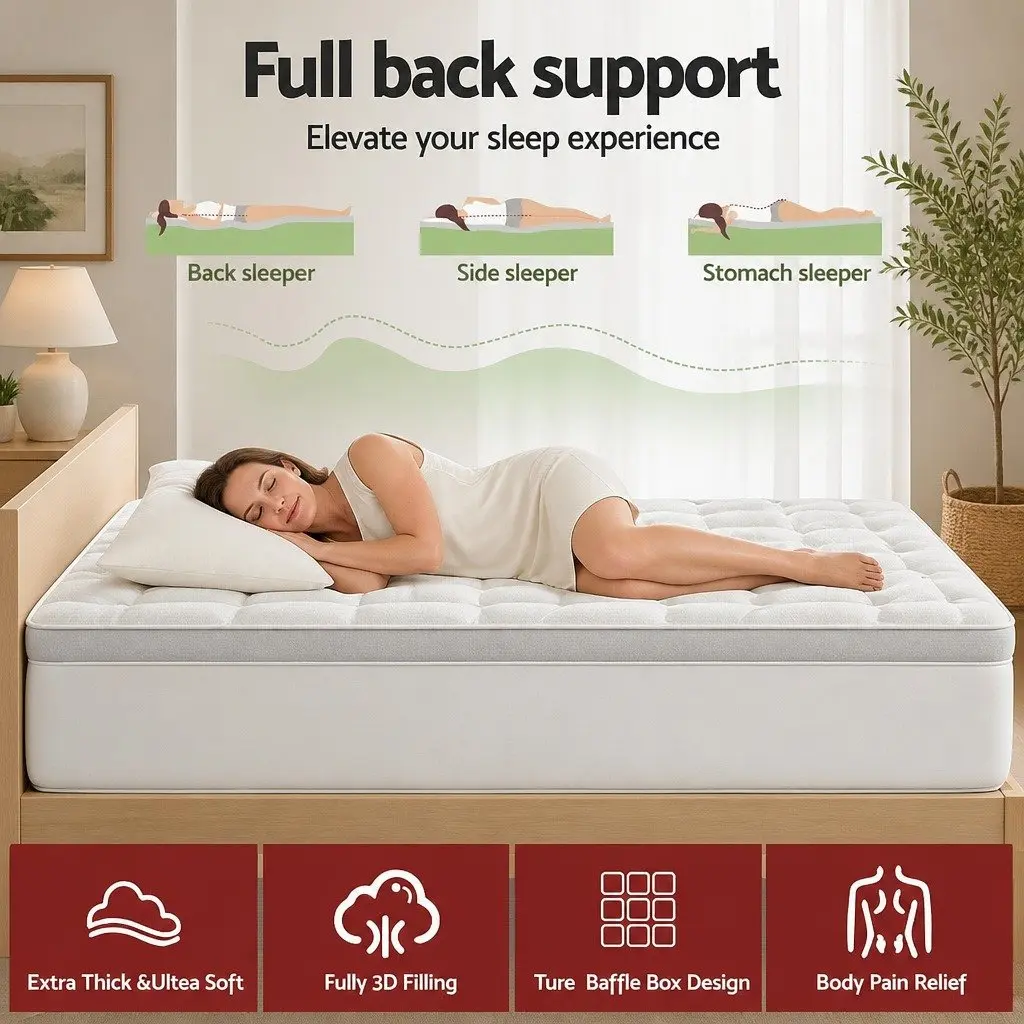 Mattress Topper King Single 11cm Thick Bamboo Pad