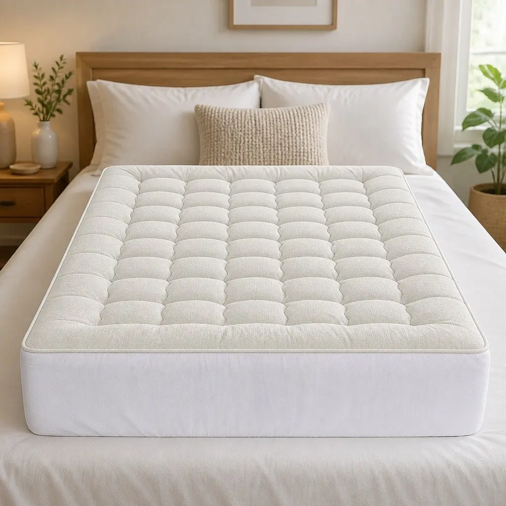Queen Mattress Topper 11cm Pillowtop Bamboo Bed Pad Thick Deep Pocket Washable