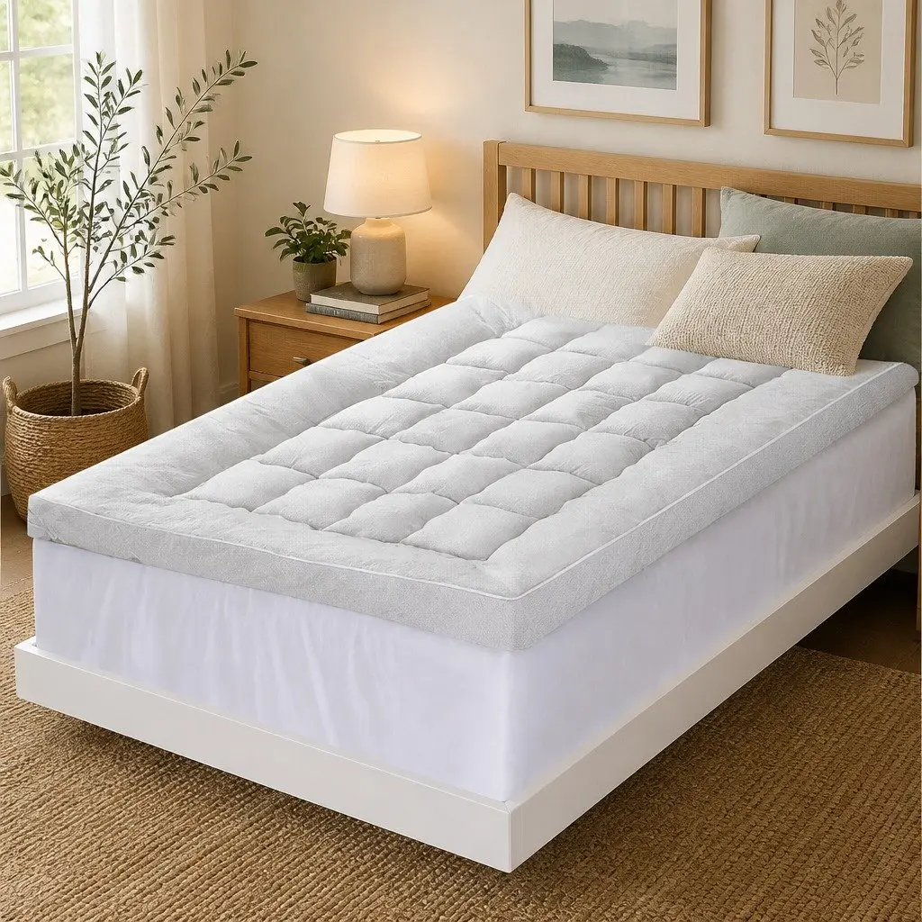 Pillowtop Mattress Topper Single Bed 11cm Thick Bamboo Cover