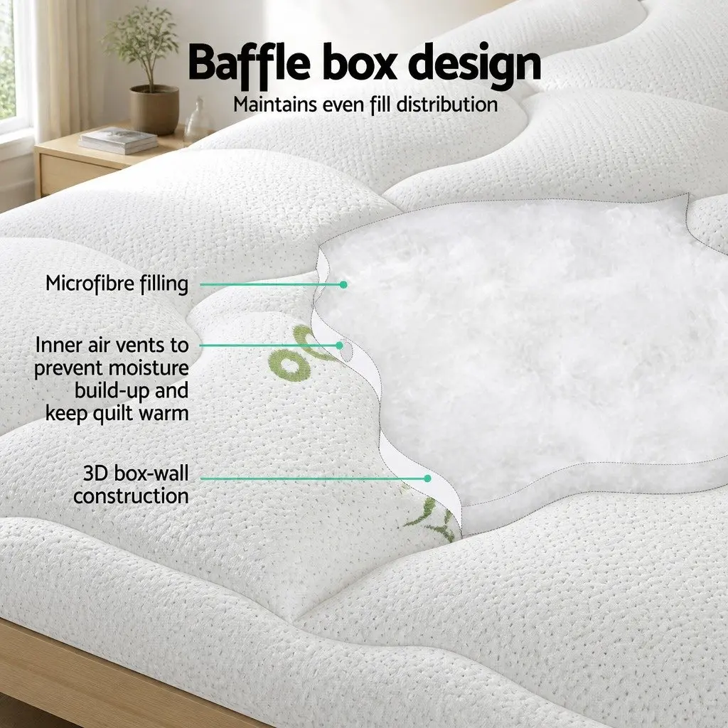 7.5cm King Single Pillowtop Mattress Topper