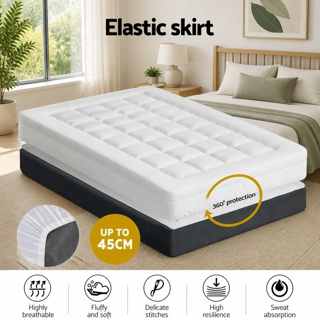 7.5cm King Single Pillowtop Mattress Topper