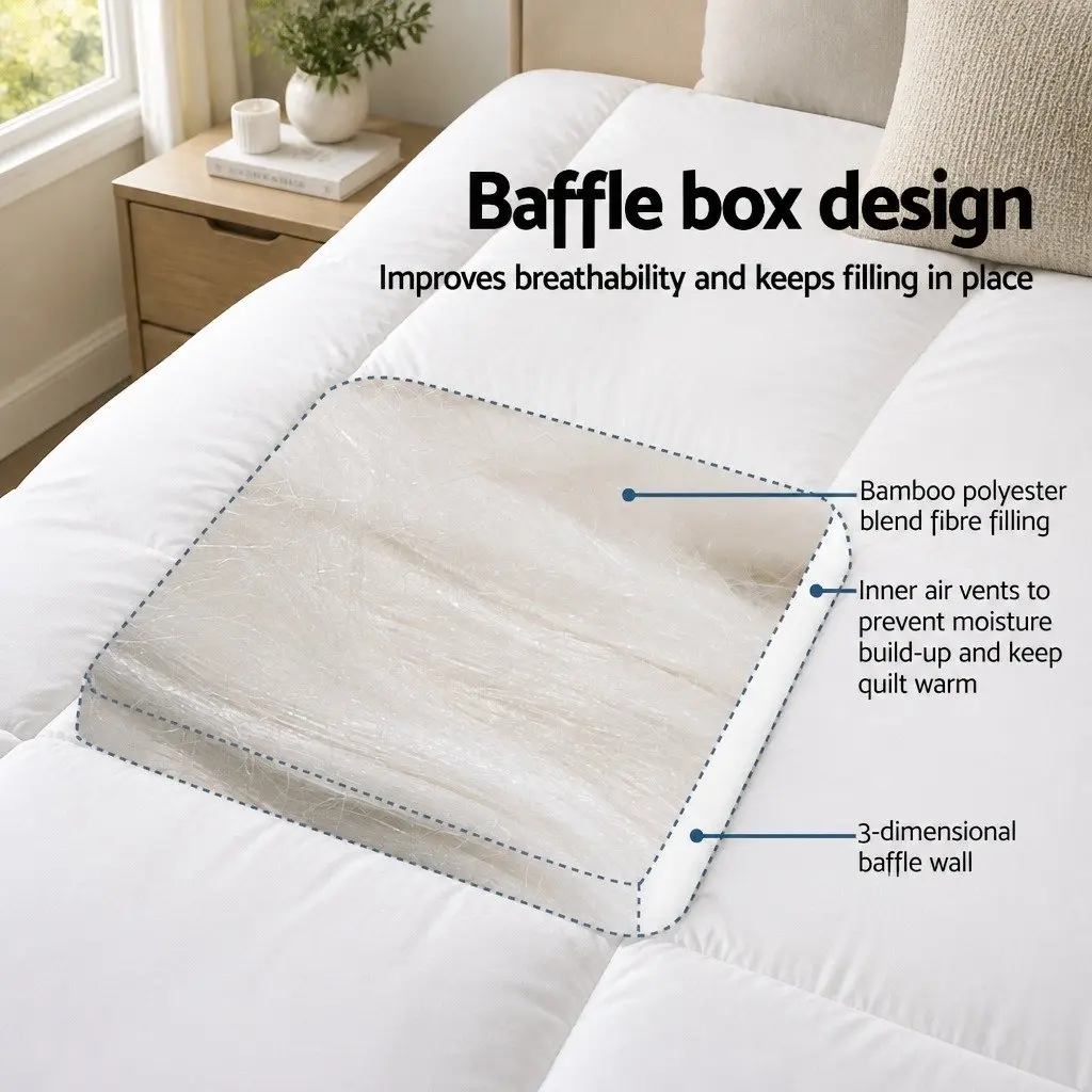 Single Mattress Topper for Bed 5cm Thick Bamboo Microfibre Pillowtop 45cm Deep Pocket