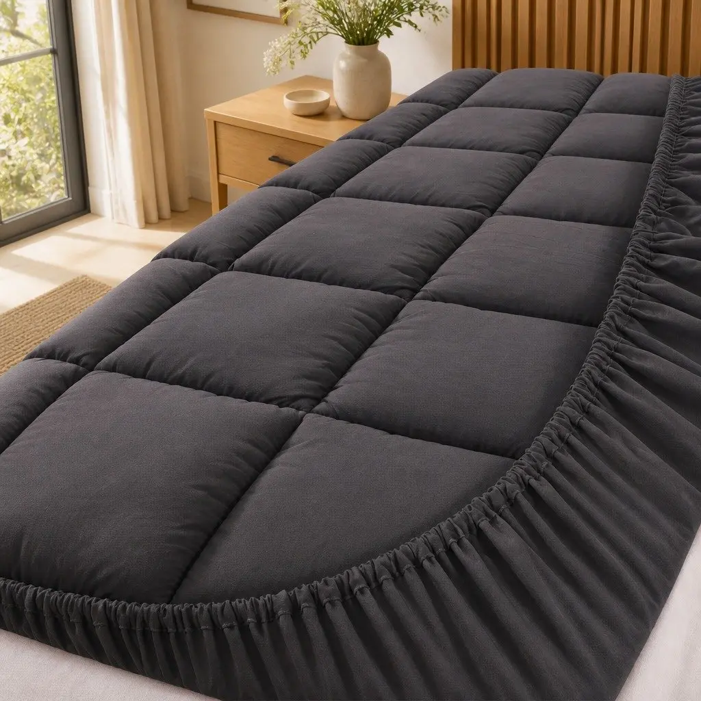 Mattress Topper King Size Pillowtop 5cm Thick Grey