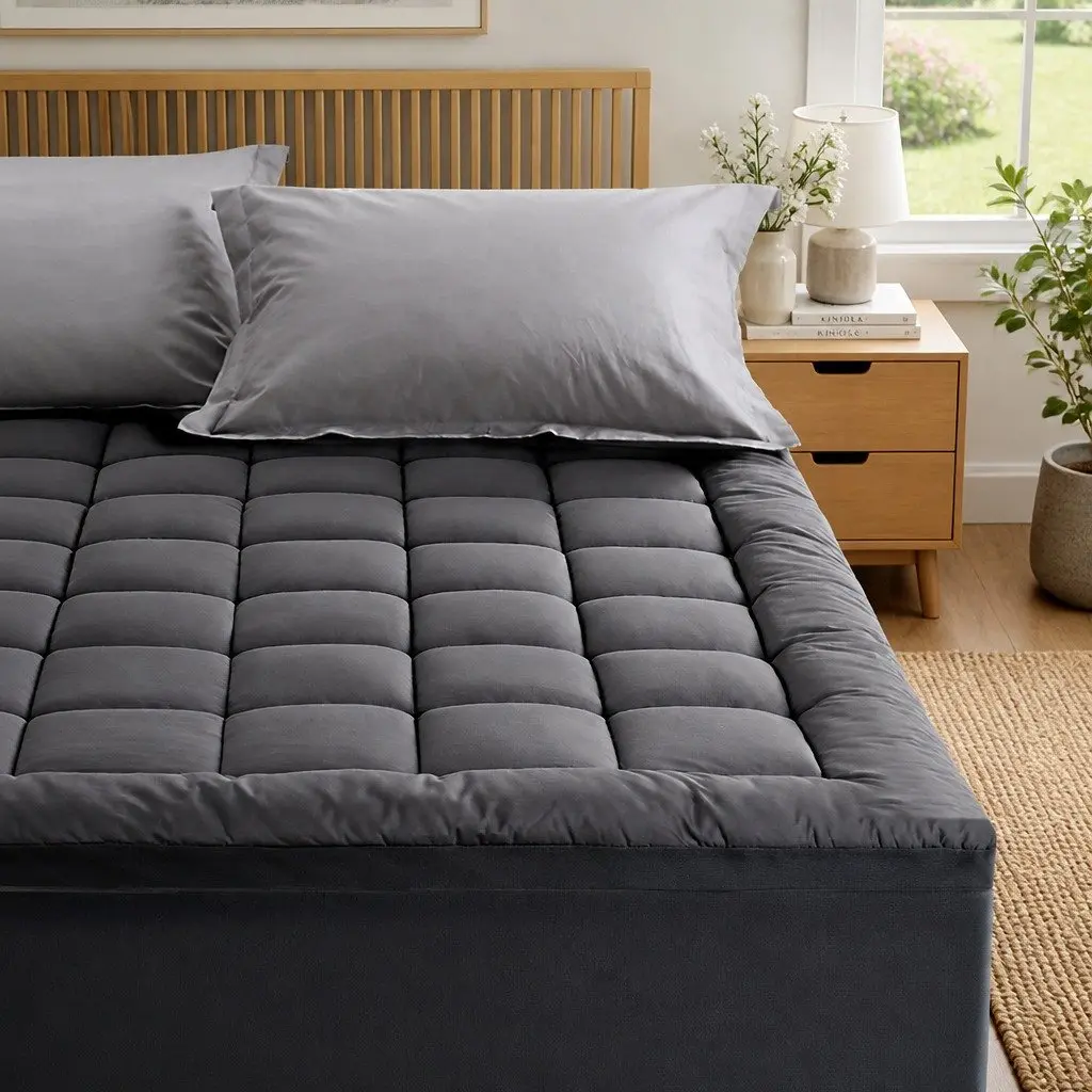 Mattress Topper Queen Bed 5cm Deep Pocket Cooling Pressure Relief