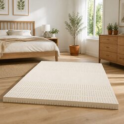 Double Latex Mattress Topper, 190cm x 137cm x 7.5cm