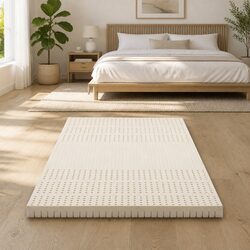 King Single Latex Mattress Topper 7.5cm Thick 7-Zone Support Pressure Relief