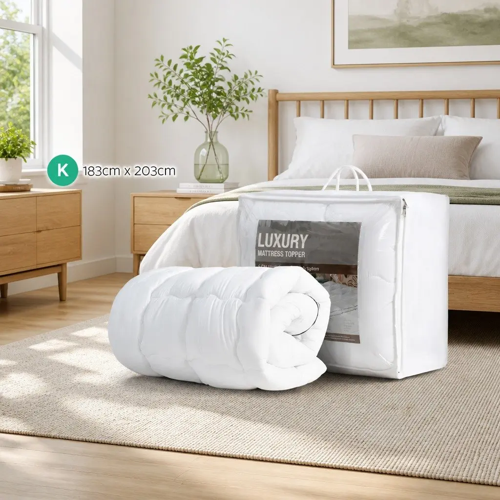 King Mattress Topper 5cm Microfibre Pad