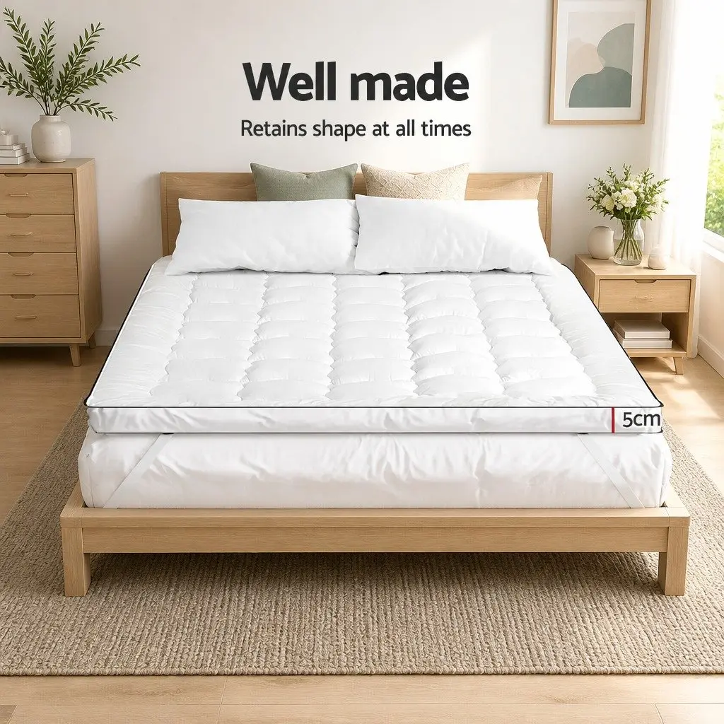 King Mattress Topper 5cm Microfibre Pad
