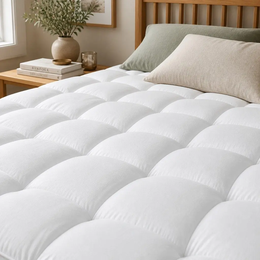 Pillowtop Mattress Topper King Single 5cm Thick Breathable Microfibre Pad
