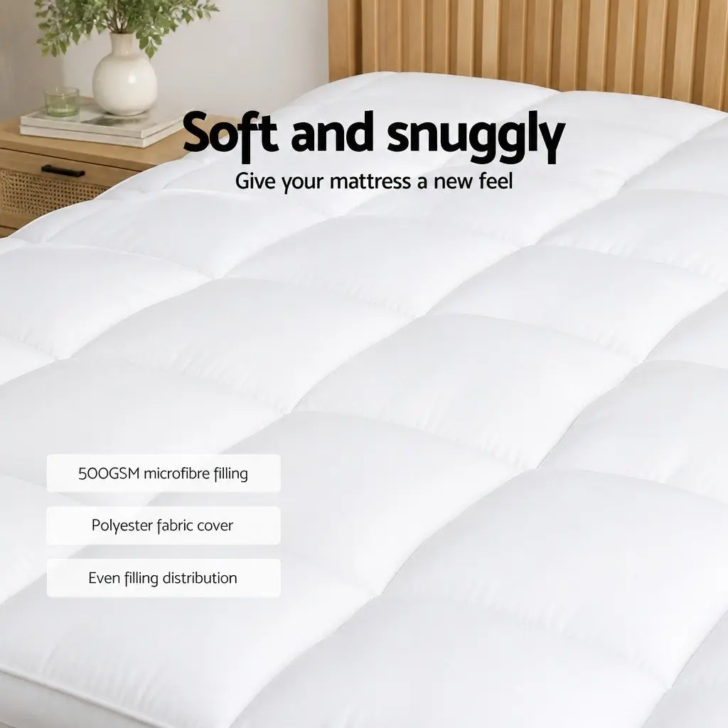 Mattress Topper Single Bed 5cm Breathable Microfibre