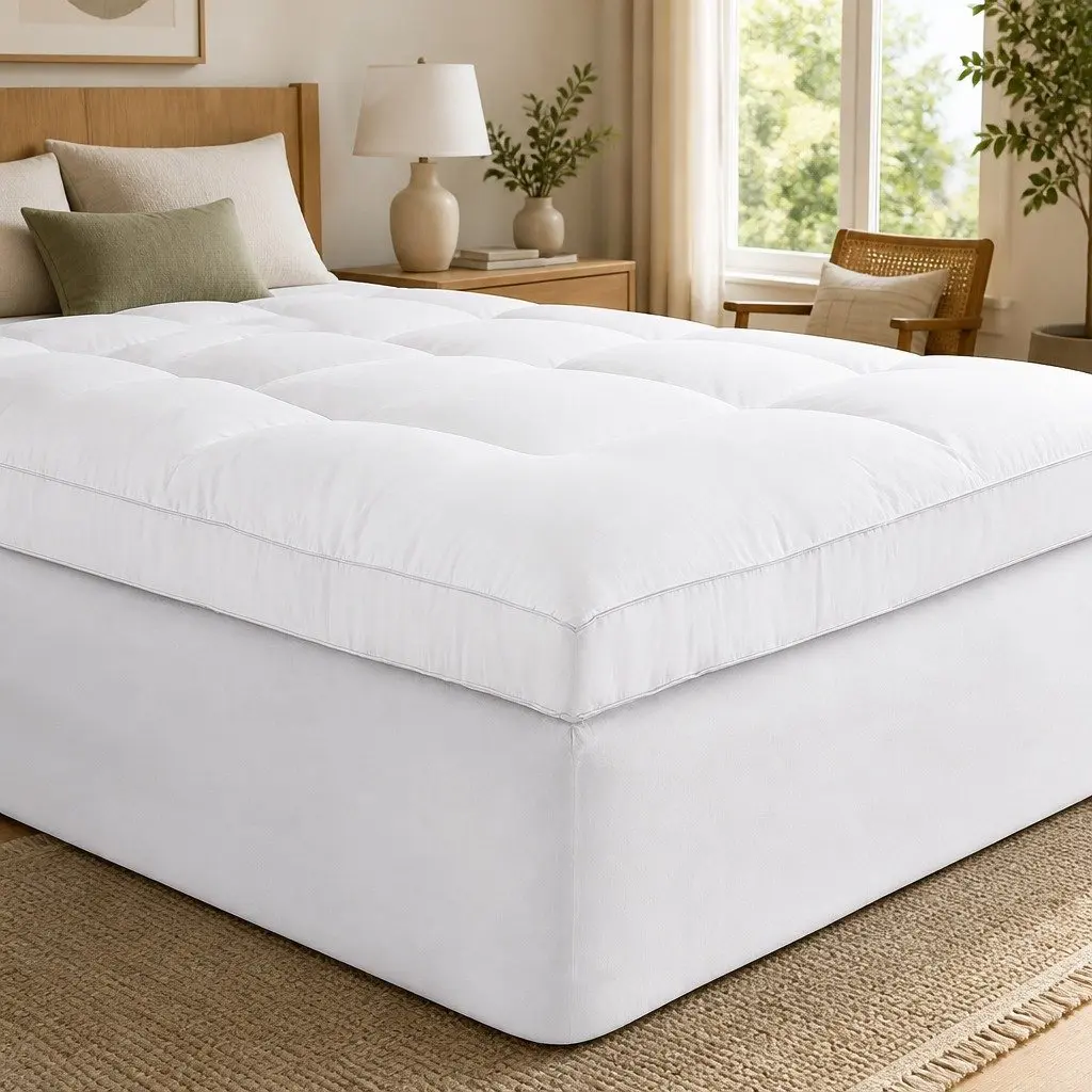 Pillowtop Mattress Topper 5cm King Single Thick Pad Washable Microfibre Filling