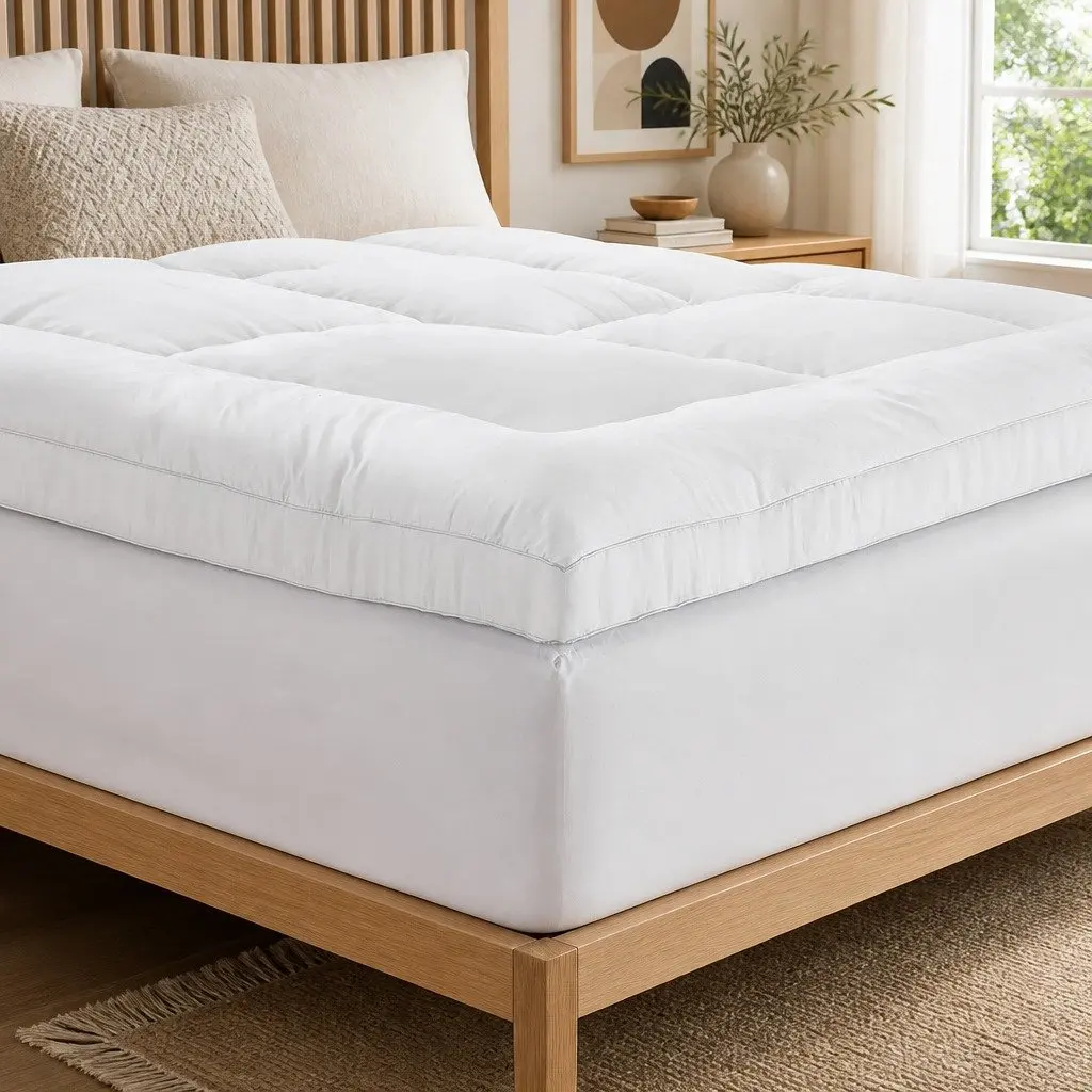 Queen Mattress Topper Pillowtop 5cm Thick Microfibre Underlay