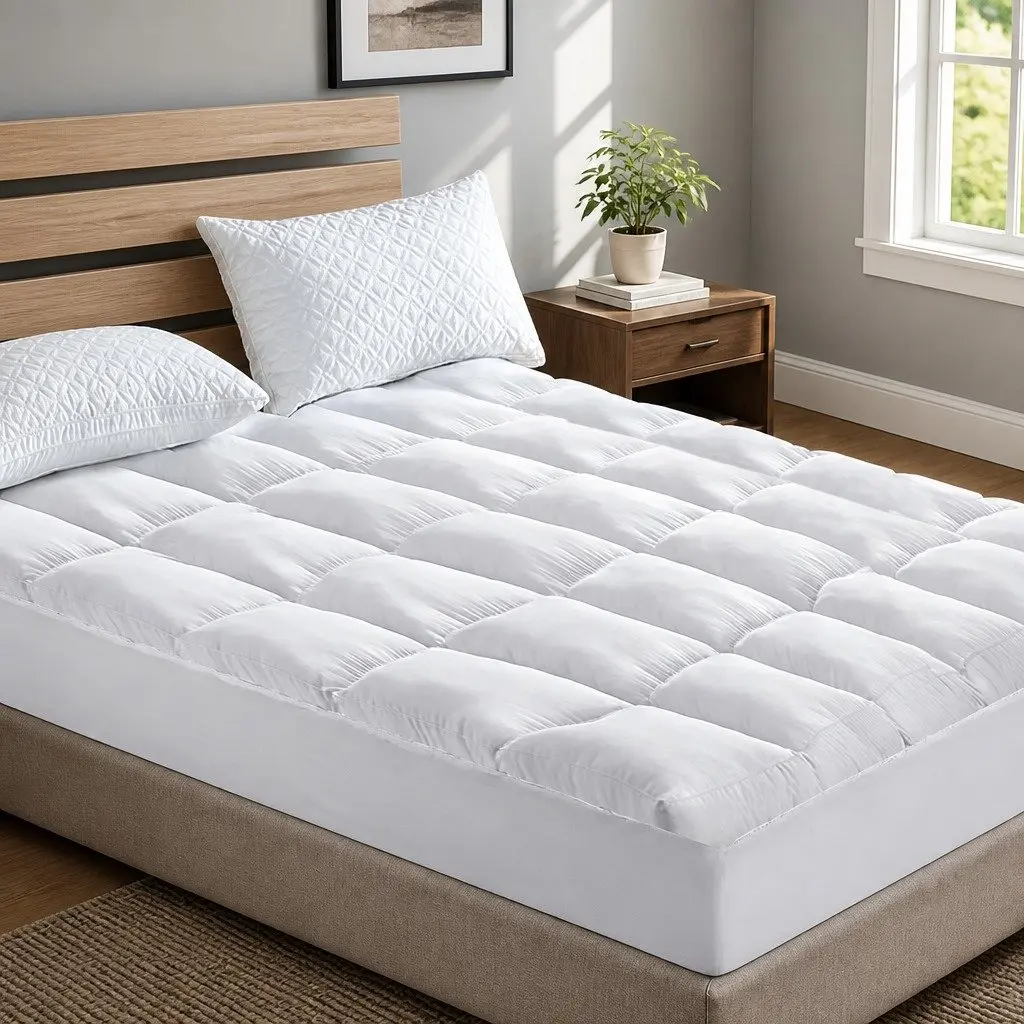 Pillowtop Mattress Topper Single Bed 5cm Thick Pad Microfibre Filling Elastic