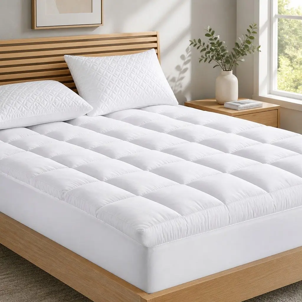 Pillowtop Mattress Topper Single Bed 5cm Thick Pad Microfibre Filling Elastic