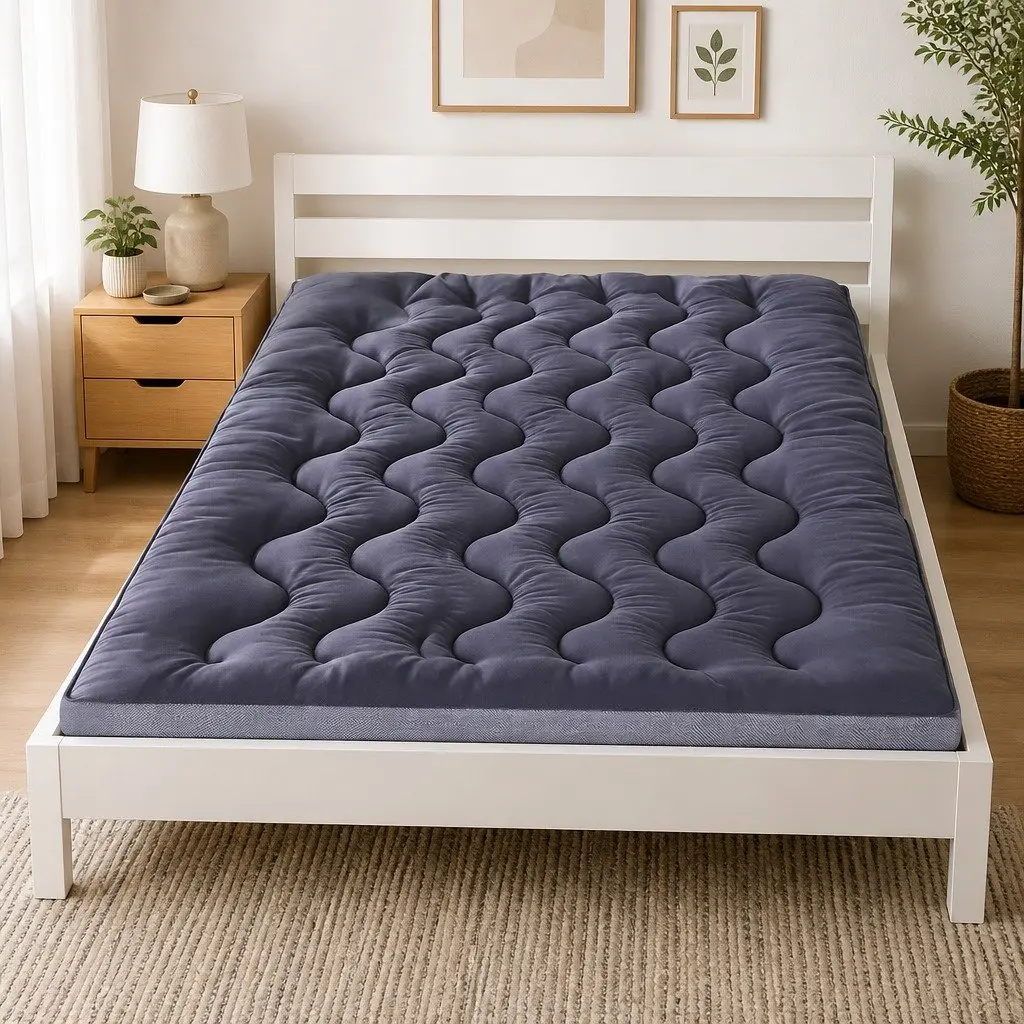 5cm Pillowtop Mattress Topper Bamboo Polyester Microfibre Pad Double Bed