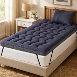 Pillowtop Mattress Topper 5cm King Single Bed Pad Washable Breathable Fibre