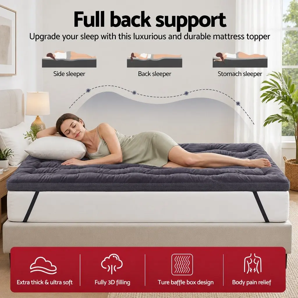 5cm Thick King Single Pillowtop Mattress Topper