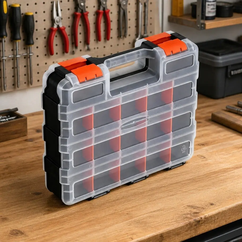 Double-Sided Tool Box Organizer