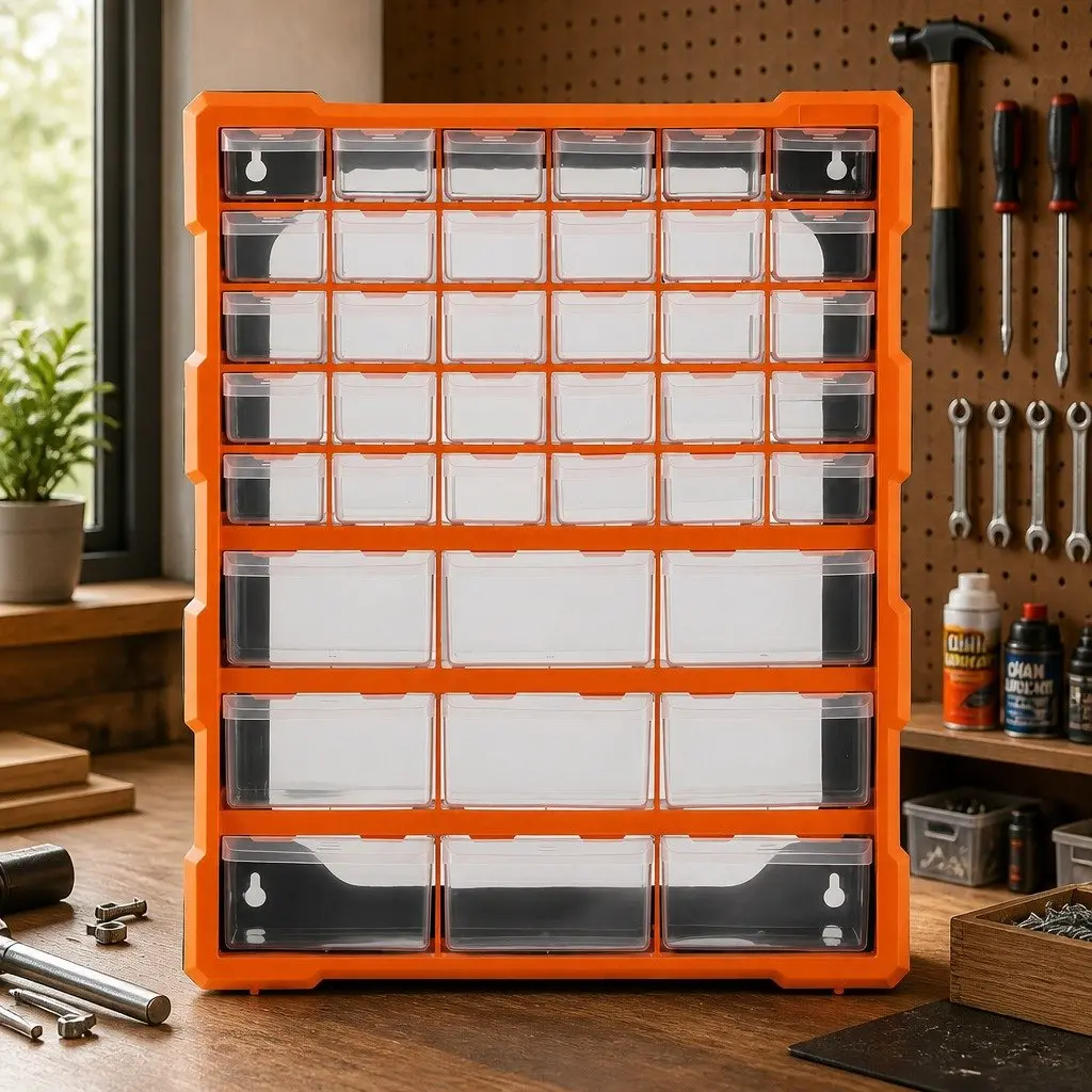 39-Drawer Tool Storage Cabinet Organizer for Garage Workshop Craft Studio 38 x 16 x 47.5 cm